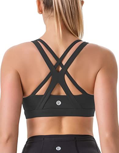 RUNNING GIRL Sports Bra for Women, Medium-High Support Criss-Cross Back Strappy Padded Sports Bras Supportive Workout Tops Running Girl, Girls Sports Bras, Gym Bra, Running Bra, Bra For Women, Strappy Sports Bras, Perfect Bra, Padded Sports Bra, Yoga Bra