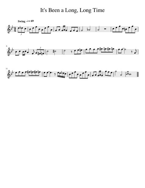 It’s Been A Long Long Time Trumpet, It’s Been A Long Long Time, B Flat Trumpet Sheet Music, Sheet Music For Trumpet, Bb Sheet Music, Trumpet Solos Sheet Music, Its Been A Long Long Time Song, Long Long Time Song, Trumpet Sheet Music Popular Songs