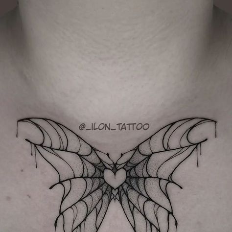 Gothic Collarbone Tattoo, Goth Collar Bone Tattoo, Goth Collar, Poland Tattoo, W.i.t.c.h Art, Collarbone Tattoo, Spider Web Tattoo, Bone Tattoo, Witch Core