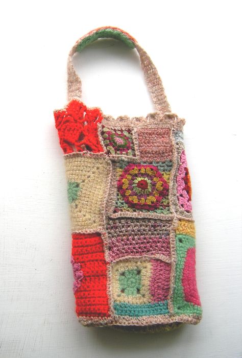 Crochet Patchwork Bag, Handbags Crochet, Patchwork Crochet, Bag Tutorials, Crochet Mobile, Crochet Bag Tutorials, Crochet Motif Patterns, Form Crochet, Crochet Fashion Patterns