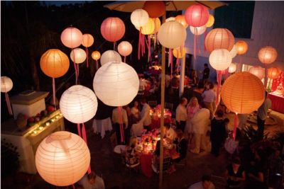 I can totally see paper lanterns hanging from the rafters at the reception. Maybe in hues of green or purple. Lanterns Wedding, Lace Lanterns, Paper Lantern Lights, Hanging Paper Lanterns, Chinese Paper Lanterns, Round Paper Lanterns, Mini Led Lights, Dance Floors, Sky Lanterns