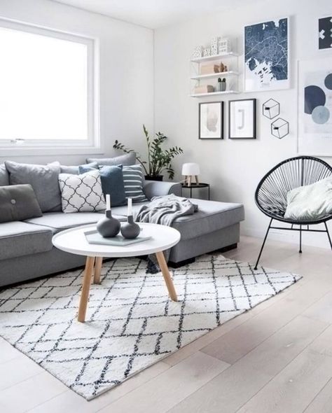 19 Most Mesmerizing Ideas of Scandinavian Living Room Modern Scandinavian Living Room, Scandi Living Room, Modern Grey Living Room, Scandinavian Design Living Room, Living Room Decor Gray, Dekorasi Kamar Tidur, Small Living Room Decor, Trendy Living Rooms, Living Room Scandinavian