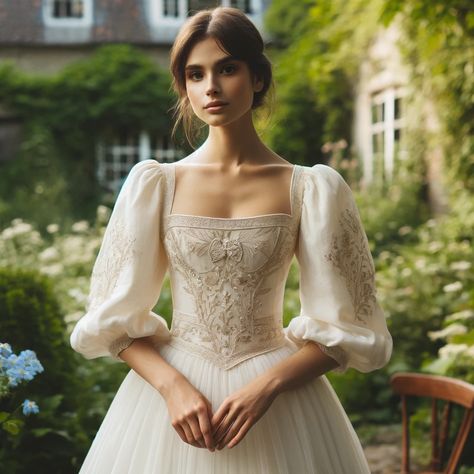 The Ultimate Guide to Square Neck Wedding Dresses (6) Square Chest Wedding Dress, Square Neck Long Sleeve Wedding Dress, Square Neck Wedding Dress With Sleeves, Square Neck Wedding Dresses, Square Neck Wedding Dress, Wedding Dress Cover, Wedding Corset, Garden Background, Wedding Dresses Indian