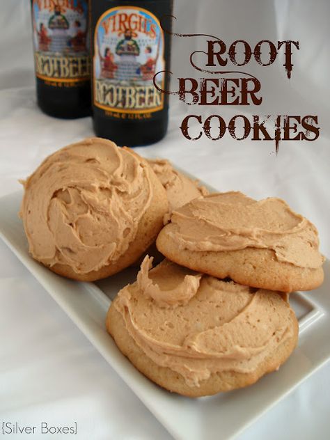 Love, love, love Root Beer! Gotta make these cookies! Root Beer Cookies, Tooth Cookies, Beer Cookies, Fall Fair, Yummy Deserts, Streusel Muffins, Bar Recipes, Cookie Party, Puppy Chow