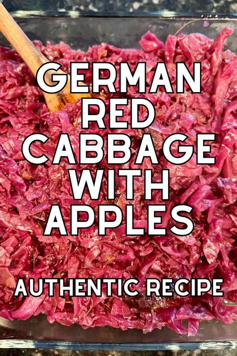 German Red Cabbage with Apples (Blaukraut) - Side Dishes Cabbage With Apples, German Red Cabbage, German Side Dishes, Red Cabbage With Apples, Pennsylvania Dutch Recipes, Avocado Recipes Healthy, German Food Authentic, Red Cabbage Recipes, Oktoberfest Food