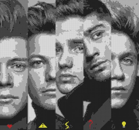 One Direction Cross Stitch, One Direction Crochet, Harry Potter Cross Stitch Pattern, Basic Yoga, Perler Bead Templates, Tapestry Crochet Patterns, Beginner Crochet Projects, Pixel Pattern, Pixel Art Pattern