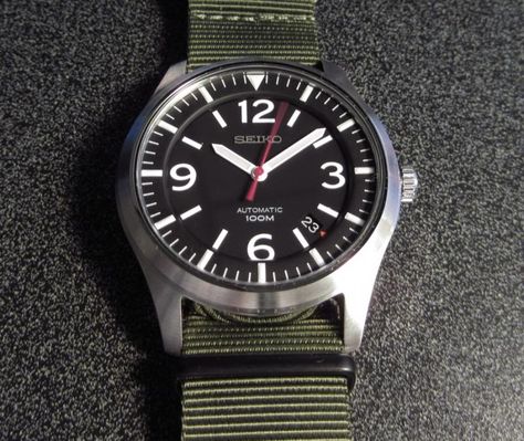 Seiko Military Watch, Seiko Mod, Military Watches, Seiko Watches, Band Merch, Military Inspired, The Military, Mechanical Watch, Metal Bands