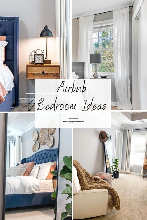 A well-designed Airbnb bedroom can make all the difference in creating a memorable guest experience. Explore these Airbnb Bedroom ideas to help transform your space. #airbnbbedroom #airbnbdesign #vacationrentaldesign #bedroomideas #functionalbedroom Small Space Airbnb Ideas, How To Decorate An Airbnb Bedroom, Bnb Bedroom Ideas, Airbnb Bedroom Design, Airbnb Room Ideas Small Spaces, Ikea Guest Bedroom Ideas, Air Bnb Bedroom Decor, Air Bnb Ideas Decor Bedroom Cozy, Unique Airbnb Decor Ideas