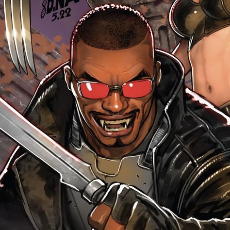 eric brooks aka blade icon. Blade Marvel Art, Blade Marvel Comics, Blackheart Marvel, Blade Comic, Black Vampires, Villain Mentality, Marvel Blade, Blade Icon, Eric Brooks