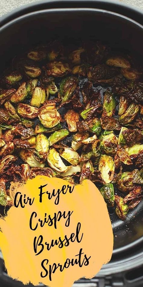 Air Fryer Recipes Brussel Sprouts, Air Fryer Brussel Sprouts, Brussels Sprouts Recipe With Bacon, Brussel Sprouts Recipes Easy, Air Fryer Brussels Sprouts, Crispy Brussels Sprouts, Recipe For Air Fryer, Fried Brussel Sprouts, Crispy Brussel Sprouts