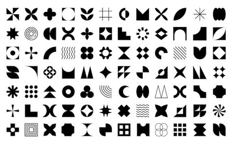 Set collection geometric shapes trendy s... | Premium Vector #Freepik #vector #nature #color #black #modern Shapes Graphic Design, Basic Shapes Design, Bombay Velvet, Studio Website, Vector Nature, Luxury Logo Design, 2d Shapes, Grafic Design, Luxury Logo