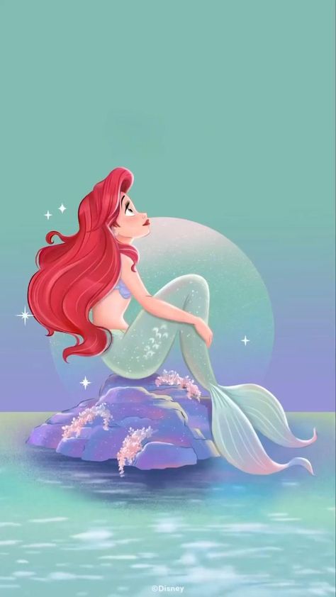 Ariel Wallpaper, Ariel Eric, Little Mermaid Wallpaper, Mermaid Background, Disney Silhouettes, Mermaid Wallpapers, Tattoo Zeichnungen, Beautiful Wallpapers For Iphone, Nail Art Disney