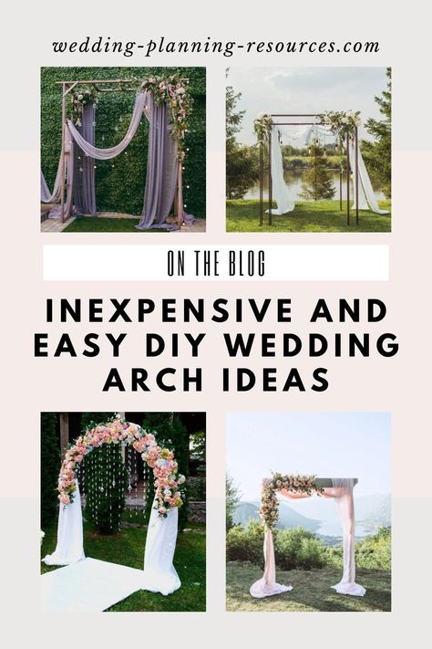 Looking for DIY wedding ceremony arches? You got to the right place! Whether you are going for a rustic or a floral arch, we’ve lined up wedding ceremony arch DIY ideas that will make for a beautiful backdrop to help you save on your wedding budget! #weddinginspo #instawedding #diywedding #weddingarch #diyarch Wedding Arch Cheap, Wedding Arches With Flowers Diy, Homemade Alter Wedding, Metal Wedding Arch Decoration Ideas, Alternative Ceremony Backdrop, Diy Wedding Ceremony Arch, Home Made Wedding Arch, How To Decorate A Wedding Arch Diy, Summer Wedding Arches Outdoor Ceremony