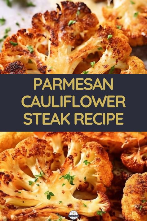 Savor the irresistible flavors of Parmesan cauliflower steaks prepared with love. Whether you prefer them baked, roasted, or crispy from the air fryer, our cauliflower steak recipes will satisfy your cravings. Breaded Cauliflower Steaks Baked, Best Air Fryer Cauliflower, Cauliflower Steaks Roasted, Parmesan Cauliflower Steaks, Steak Parmesan, Entre Recipes, Ww Sides, Air Fryer Cauliflower, Cauliflower Steaks Recipes