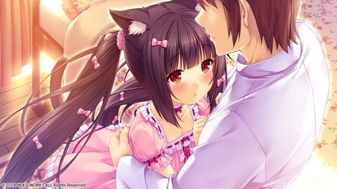 Chocola Icon, Nekopara Icons, Chocola Nekopara, Nekopara Chocola, Moe Anime, Kawaii Core, Favorite Book Quotes, Pastel Pink Aesthetic, Old Anime