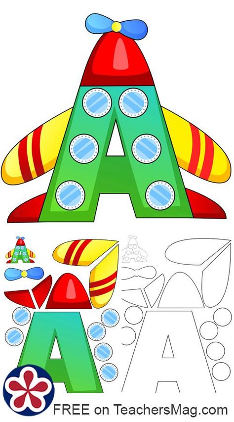 FREE printable on site! Airplane out of the letter A. This craft to teach letter A is perfect for preschoolers. Letter A A is for Airplane. Letter A Art Preschool, Letter A Craft, A Is For Airplane, Free Preschool Printables Alphabet, Preschool Color Activities, Alphabet For Toddlers, Alphabet Crafts Preschool, Abc Crafts, Airplane Crafts