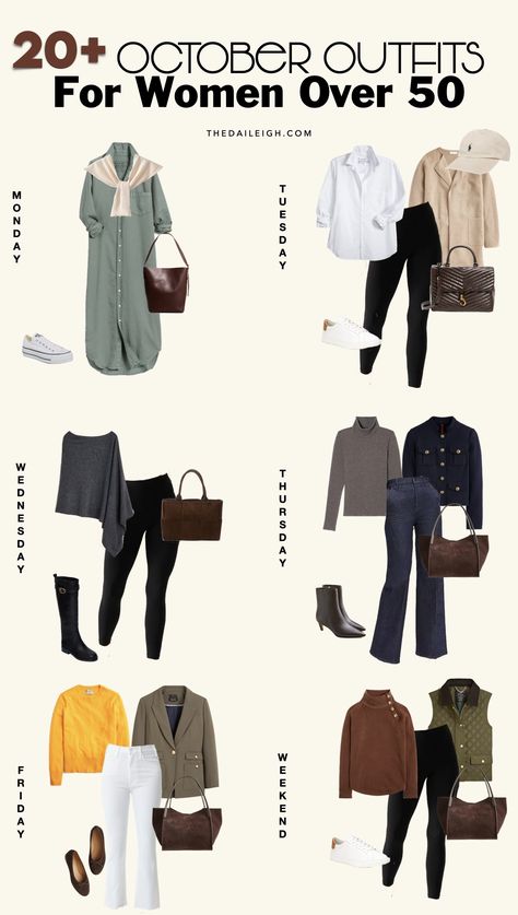 What To Wear in October Over 50, Early Fall Outfits Over 50, What To Wear in Fall Over 50, How To Dress in Fall 2024 Over 50, Fall Outfits Over 50 Fall Outfits For Women Over 50, Mom Wardrobe Essentials, Dressy Fall Outfits, Classic Outfits For Women, 50th Clothes, October Outfits, Stylish Outfits For Women Over 50, Fashion For Petite Women, Fall Wardrobe Essentials