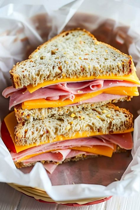 Ham Sandwich Ideas, Perfect Ham, Ham Sandwich Recipes, Spicy Ham, Ham And Cheese Sandwiches, Hearty Bread, Mayo Sandwich, Wraps And Sandwiches, Grilled Ham And Cheese