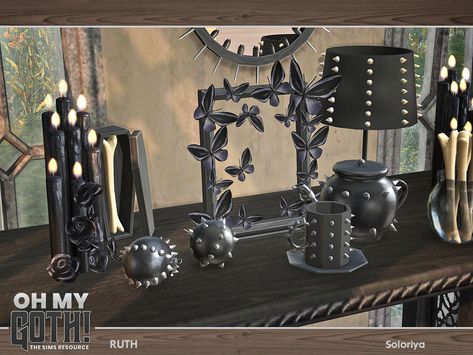 Sims 4 Gothic Decor, Sims 4 Cc Creepy Furniture, Sims 4 Cc Furniture Alt, Goth Sims Cc Furniture, Alt Sims 4 Cc Furniture, Sims 4 Cc Skull Decor, Sims 4 Monster High Furniture, Sims 4 Cc Emo Room Decor, Sims 4 Goth Wallpaper