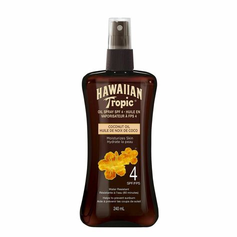 2Pack HAWAIIAN TROPIC TANNING OIL COCONUT SPRAY SPF4 SUNSCREEN 240ml EACH, LONG EXPIRY Brand New & Sealed! MADE IN CANADA FRESH STOCK, LONG EXPIRY   PLEASE FEEL FREE TO MESSAGE US IF YOU HAVE ANY QUESTIONS OR ISSUES, WE RESPOND QUICKLY! Hawaiian Tropic Tanning Oil, Hawaiian Tropic Sunscreen, Coconut Spray, Coconut Oil Spray, Sunscreen Oil, Papaya Fruits, Mango Fruit, Hawaiian Tropic, Facial Sunscreen