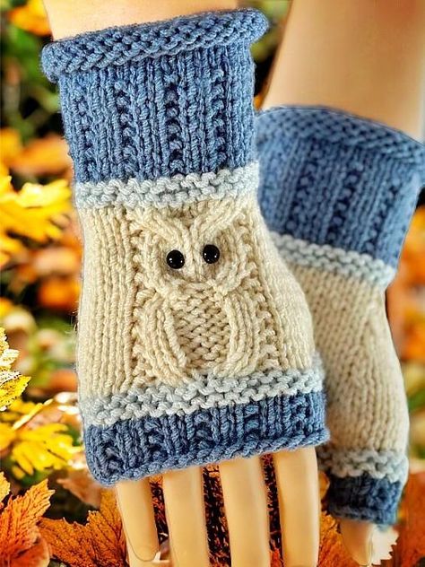 How to Knit Fingerless Gloves With OWLS! FREE Knitting Pattern Men’s Fingerless Gloves Knitting Pattern, Knitted Fingerless Mittens, Hand Warmers Knitting Pattern, Fingerless Mitts Knitting Pattern Free, Knitted Fingerless Gloves Free Pattern, Fingerless Gloves Knitted Free Pattern, Crochet Fingerless Gloves Free Pattern, Owl Knitting Pattern, Fingerless Mittens Pattern