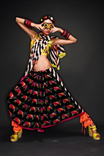 Quirky saris| Masaba Gupta, Satya Paul Satya Paul, Vogue India, African Inspired Fashion, Quirky Fashion, Indian Couture, Indian Attire, India Fashion, African Inspired, Mode Inspiration