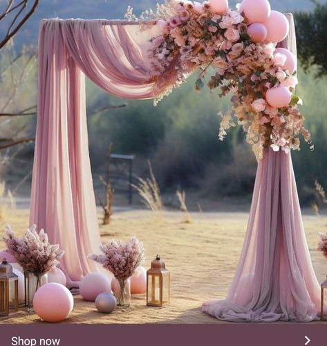 Wedding Draping Backdrop, Wedding Draping, Birthday Party Table Decorations, Cloth Table Covers, Wedding Arch Rustic, Draping Fabric, Dusty Rose Wedding, Arch Decoration Wedding, Birthday Party Tables