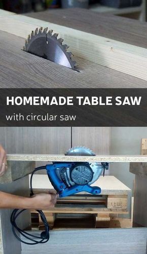 Homemade Table, Best Circular Saw, Diy Table Saw, Used Woodworking Tools, Best Woodworking Tools, Homemade Tables, Popular Woodworking, Homemade Tools, Woodworking Jigs