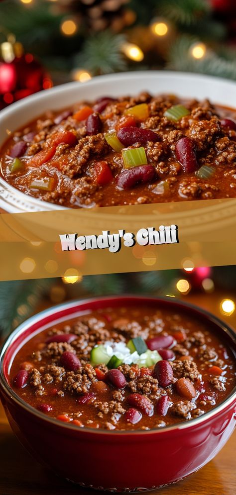 Wendy’s Chilli Recipe, Wendy's Chili, Chilli Recipe, Cozy Meals, All Food, Family Dinners, Easy Food To Make, Family Dinner, Food Lover