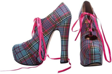 Vivienne Westwood Heels, Vivienne Westwood Tartan, 1990s Shoes, Vivienne Westwood Fashion, Vivienne Westwood Shoes, Round Toe Pumps, Buckle Boots, Shoe Covers, Pink Plaid