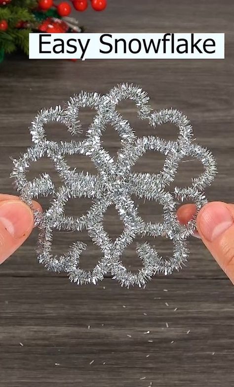 (5) DIY by Pipe-Cleaner-Crafts B Reels | Facebook Christmas Pipecleaner Crafts For Kids, Pipe Cleaner Rings For Kids, Pipe Cleaner Icicles, Pipecleaner Ornament, Pipe Cleaner Christmas Tree Ornaments, Kids Pipe Cleaner Crafts, Christmas Pipe Cleaner Crafts For Kids, Pipe Cleaner Ornaments For Kids, Pipe Cleaner Snowflakes With Beads