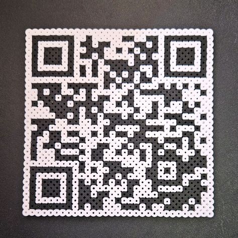 DID YOU KNOW...? You can make QR codes with perler beads! And they actually work!!! The app that I use for my printer actually has a feature to turn links into QR codes. All I had to do was eyeball the pattern and arrange the perler beads correctly 😁 This thing is about 6x6 inches, in case anyone was curious about the size. This QR Code links to my Etsy 👀👀👀 Happy crafting! . . . #handmade #smallbusiness #perlerbeads #craft #art #qrcode Make Qr Code, Stick Bug, Pearl Beads Pattern, Craft Art, Qr Codes, Perler Beads, Beading Patterns, Qr Code, Pearl Beads