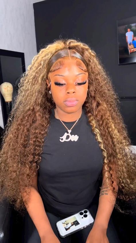 Fluffy Ponytail, Highlight Wig, Loose Deep Wave, Frontal Wig Hairstyles, Quick Weave Hairstyles, Frontal Hairstyles, Deep Wave Hairstyles, Dope Hairstyles, Hair Ponytail Styles