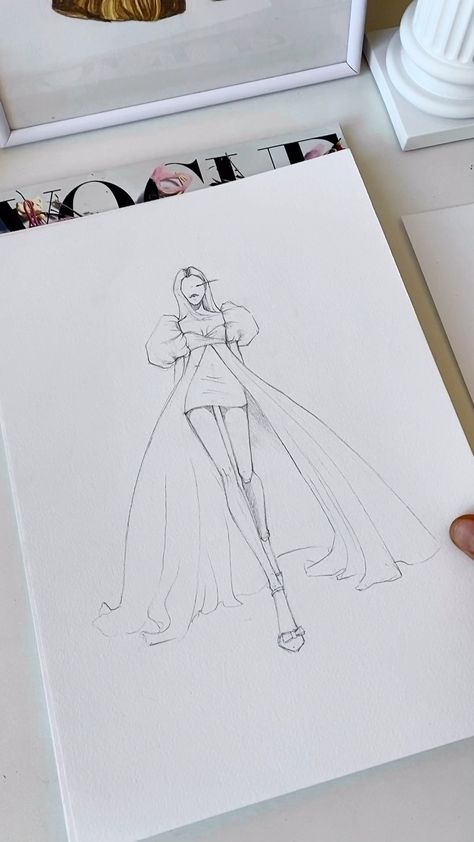 Course starts this Monday 🕶 are you in? 🔹What will be there? You’ll learn to sketch from scratch till your own fashion ideas 🔹What… | Instagram Fashion Sketches Tutorial, How To Be A Fashion Designer, How To Draw Fashion Sketches, Fashion Designing Sketches, Sketch Design Fashion, Drawing Ideas Fashion, Outfit Ideas Art Reference, Fashion Outfits Design, Designing Sketches