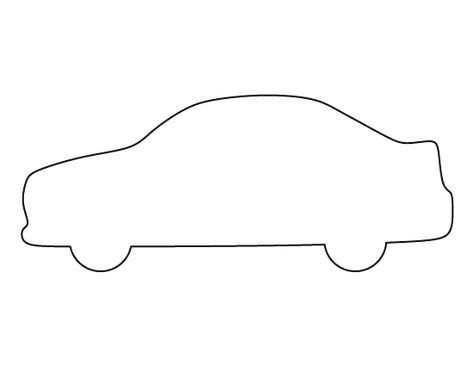 Car pattern. Use the printable outline for crafts, creating stencils, scrapbooking, and more. Free PDF template to download and print at http://patternuniverse.com/download/car-pattern/ Car Stencil, Car Template, Cake Templates, Shape Templates, Bookmark Template, Printable Chart, Patch Aplique, Stencil Templates, Free Cars