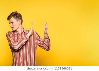 no thank you. rejection discard refusal. man turning down smth with a hand gesture. portrait of a guy on yellow background. copyspace for advertisement. Hand Gesture, Yellow Background, New Pictures, Royalty Free Photos, Turning, Photo Image, Bullet Journal, Royalty Free Stock Photos, Stock Images