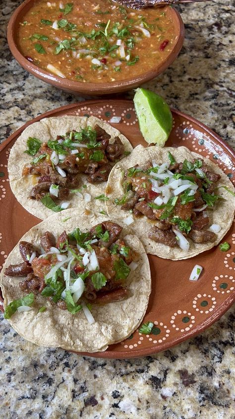 Tacos de Tripas | Provecho Latina Kitchen, Mexican Meatballs, Cilantro Salsa, Beef Cow, Carne Guisada, Meatball Soup, Garlic Head, Chipotle Pepper, Beef Short Ribs