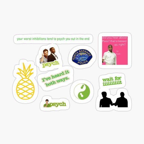 Shawn Spencer Fanart, Psych Stickers, Psychology Stickers, Burton Guster, Psych Quotes, Shawn And Gus, Psych Tv, Shawn Spencer, Weird Holidays