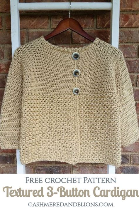 Free crochet pattern for a raglan style top down seamless cardigan! Crochet Cardigan Free, Crochet Free Patterns, Crochet Cardigan Pattern Free, Baby Cardigan Pattern, Crochet Cardigan Sweater, Crochet Sweater Pattern Free, Crochet Baby Cardigan, Crochet Buttons, Haken Baby