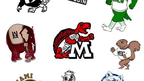 Wolverine Redesign, Alabama Elephant, Vintage Mascot, High School Mascots, Bulldog Mascot, Vintage Logos, Team Mascots, Old Logo, College Logo