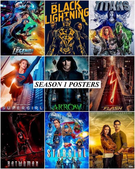 Arrowverse Feed on Instagram: “Posted @withregram • arrowverse.canaries Which DCTV show has THE BEST Season 1 poster? 🤔 - - #cw #theflash #flash #barryallen…” Dc Comics Series, Superhero Shows, Black Panther Art, Naruto Vs Sasuke, Naruto Vs, Teen Movies, Supergirl And Flash, Hero Movie, Batwoman