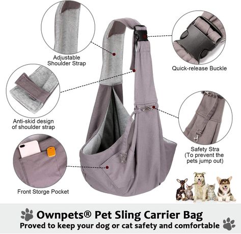 Dog Carrier Sling, Pet Travel Carrier, Pet Sling, Dog Sling, Pet Carrier Bag, Sling Carrier, Pet Bag, Cat Travel, Cat Carrier