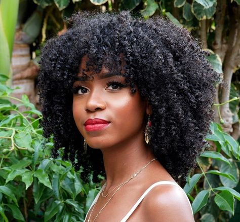 Proof That Curly Hair Girls Can Wear Bangs Too | Southern Living Curly Hair Pictures, Curly Crochet Braids, Afro Wig, Pelo Afro, Beautiful Natural Hair, Afro Wigs, Crochet Braids Hairstyles, Natural Hair Beauty, Curly Girl Hairstyles