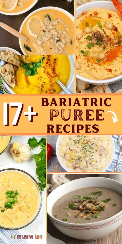 Looking for bariatric recipes to try after your weight loss surgery? Why not try one of these delicious bariatric puree recipes?The best pureed bariatric recipes and tips and tricks for eating the right pureed foods after bariatric surgery, gastric bypass or gastric sleeve Vsg Puree Recipes, Ground Beef Tortellini, Gastric Bypass Recipes Pureed, Beef Tortellini Soup, Bariatric Puree, Beef Tortellini, Bariatric Recipes Sleeve Liquid Diet, High Protein Bariatric Recipes, Instant Pot Ground Beef