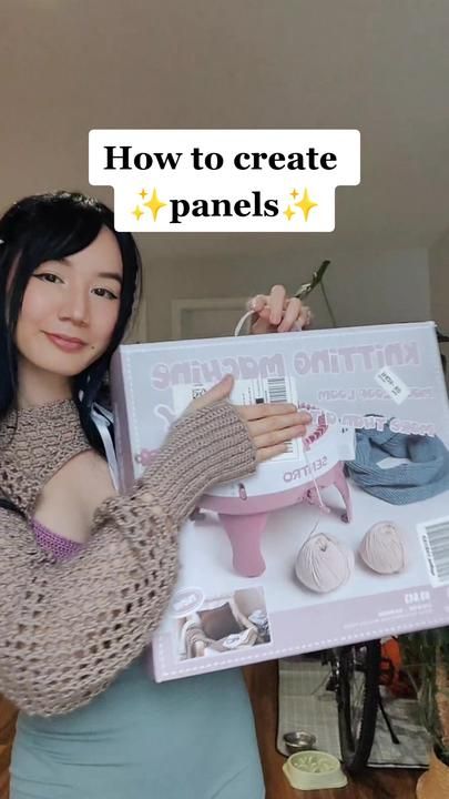 Knitting Machine Tutorial Sento Knitting Machine, Knitting Machine Panel Projects, Knitting Machine Blanket, Diy Knitting Machine, Knitting Machine Tutorial, Tutorial Knitting, Grandma Chic, Circular Knitting Machine, Crochet Idea