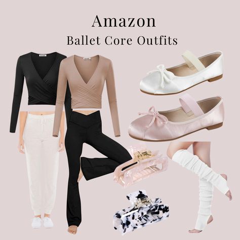 Balletcore Outfits Modest, Ballet Core Aesthetic Outfit, Ballerina Off Duty Style Aesthetic, Ballerina Gym Outfit, Aesthetic Balletcore Outfits, Ballerina Wardrobe, Cozy Ballet Outfit, Ballet Practice Outfit Aesthetic, Balletcore Workout Outfits