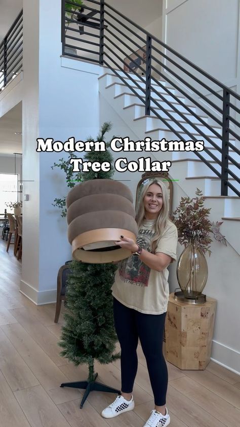 Pencil Trees Decorating Ideas, Christmas Tree Collar, Pencil Tree, Pencil Trees, Walmart Home, Tree Collar, 2 Chainz, Modern Christmas Tree, Diy Tree