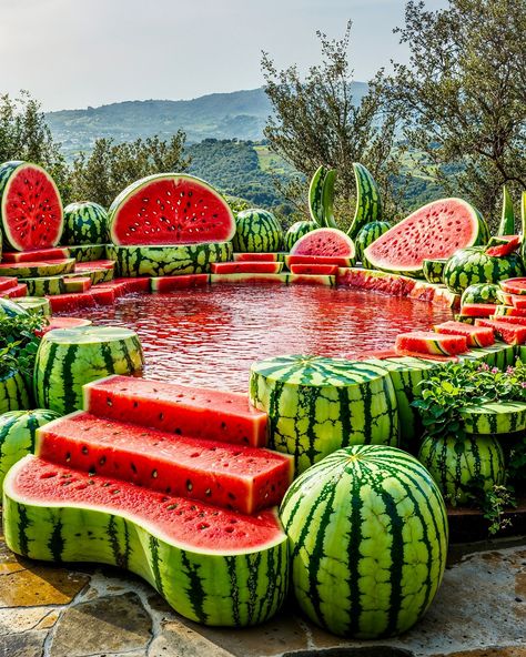 🍉Is it a dream ?! Here’s where your dreams come true! Mention someone who loves watermelon!! ———⚠️Don’t miss out @thelegend_ai ————— . . Disclaimer: This artwork was created using Ai. . . .#ai#dreamhouse#watermelon#aiarchitecture#aiinterior#fruits#immersityai#magnific Fruit World, Watermelon Water, Watermelon Decor, Watermelon Art, Dream Bedroom Inspiration, Pinterest Ideas, Interesting Places, Fruit Garden, Beautiful Backyards