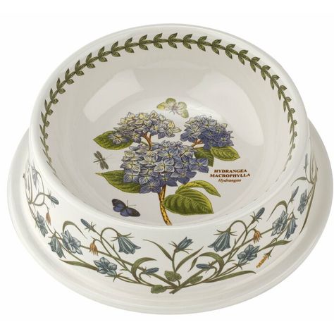 Portmeirion Botanic Garden Pet Bowl | Wayfair Hydrangea Design, Hydrangea Garden, Cat Food Bowl, Botanic Garden, Porcelain Bowl, Metal Mirror, Serving Food, Birch Lane, Decorating Coffee Tables