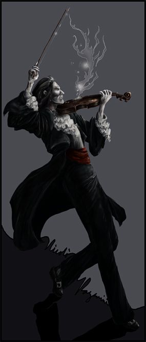 Lucifer in the violin - Socar Myles Dnd Violin Bard, Necromancer Bard, Bard Violin, Magic Violin, Manga Creation, Bard Character, Oc Rpg, Npc Ideas, Violin Players